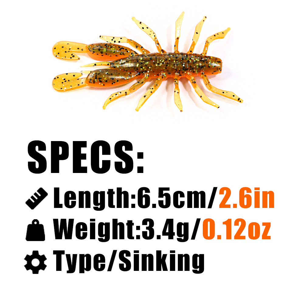 Fishing Lure Soft Plastic - PEAK Larwa Worm Craws Przynęty Miękkie