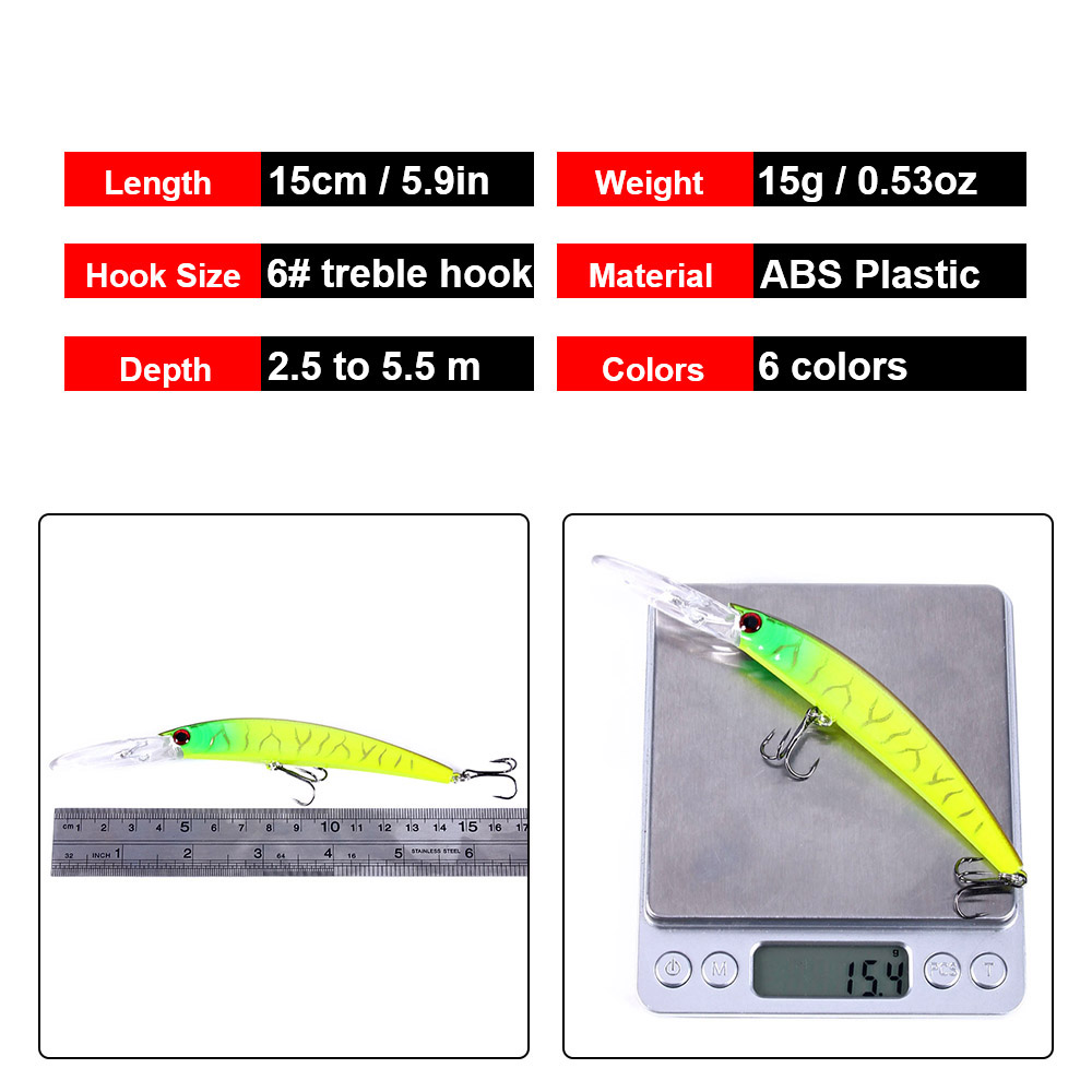 1 sztuk 15cm 15g głębokie nurk – Fishing Lure Swimbait recenzja i cena